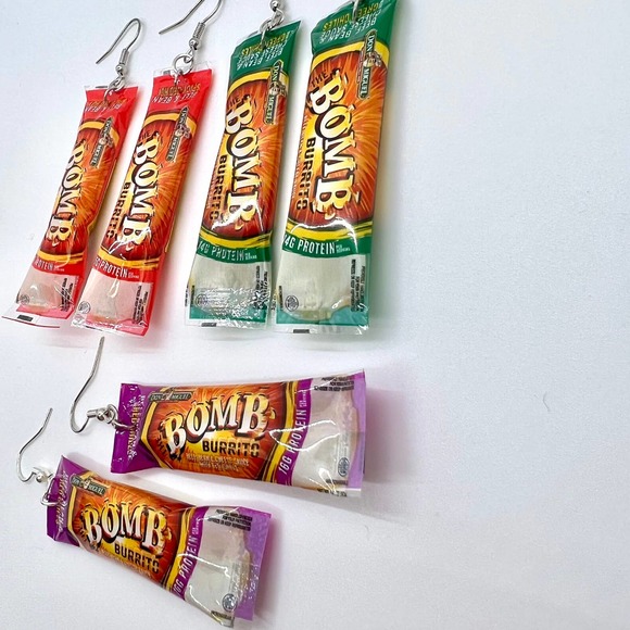 Burrito Earrings - Frozen Food Earrings - Mini Brands Earrings - Teacher Earring - Picture 2 of 10